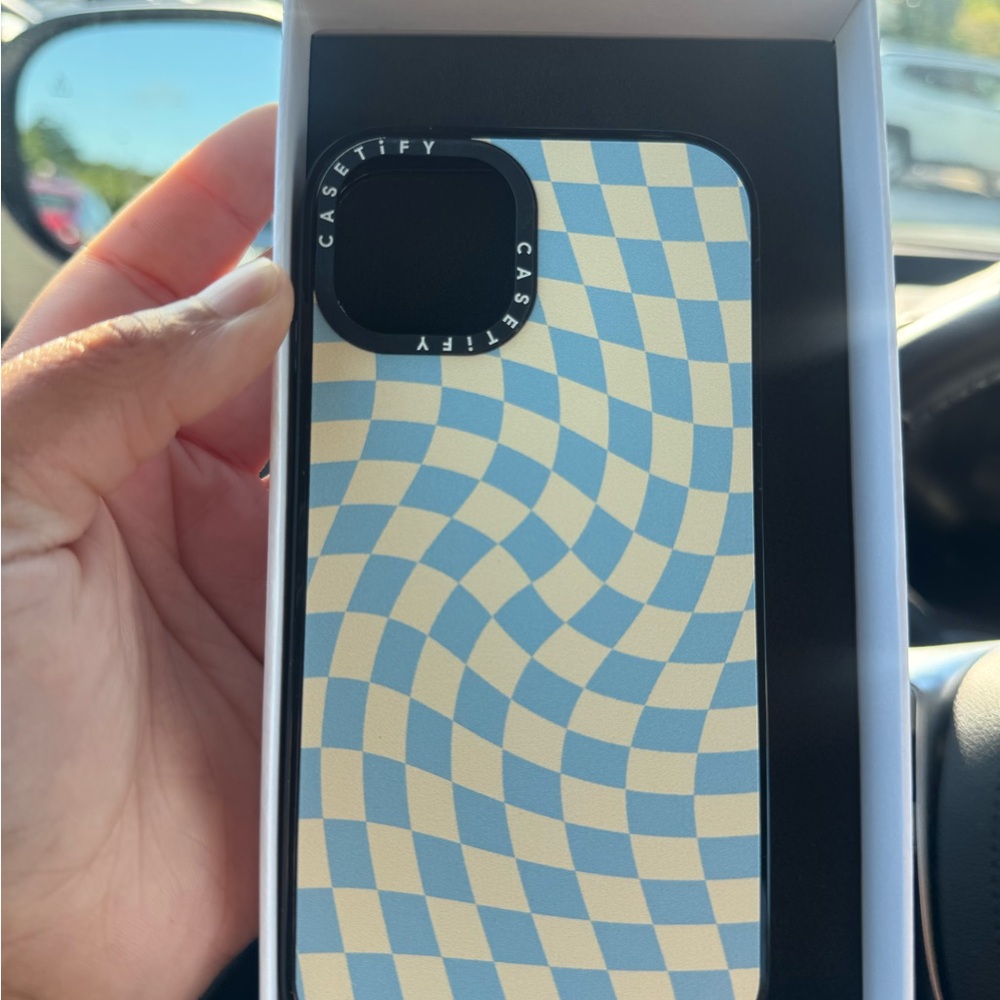 Casetify Blue and Cream Phone Case
